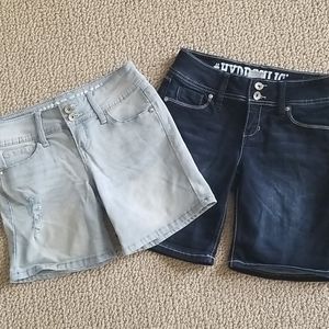 2 pairs of jean shorts